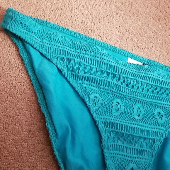 NWT Aqua crochet lace net low swim pant L - Picture 2 of 6